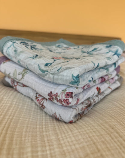 MUSSELIN BABYDECKE DOPPELSEITIG 105x105🌿