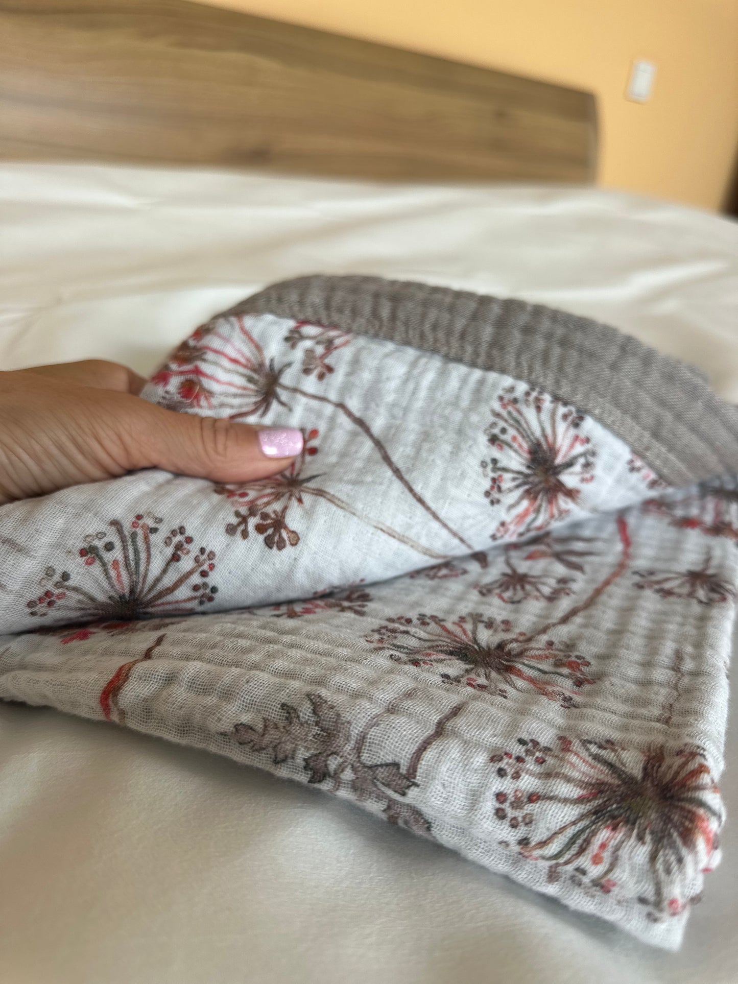 MUSSELIN BABYDECKE DOPPELSEITIG 105x105🌿