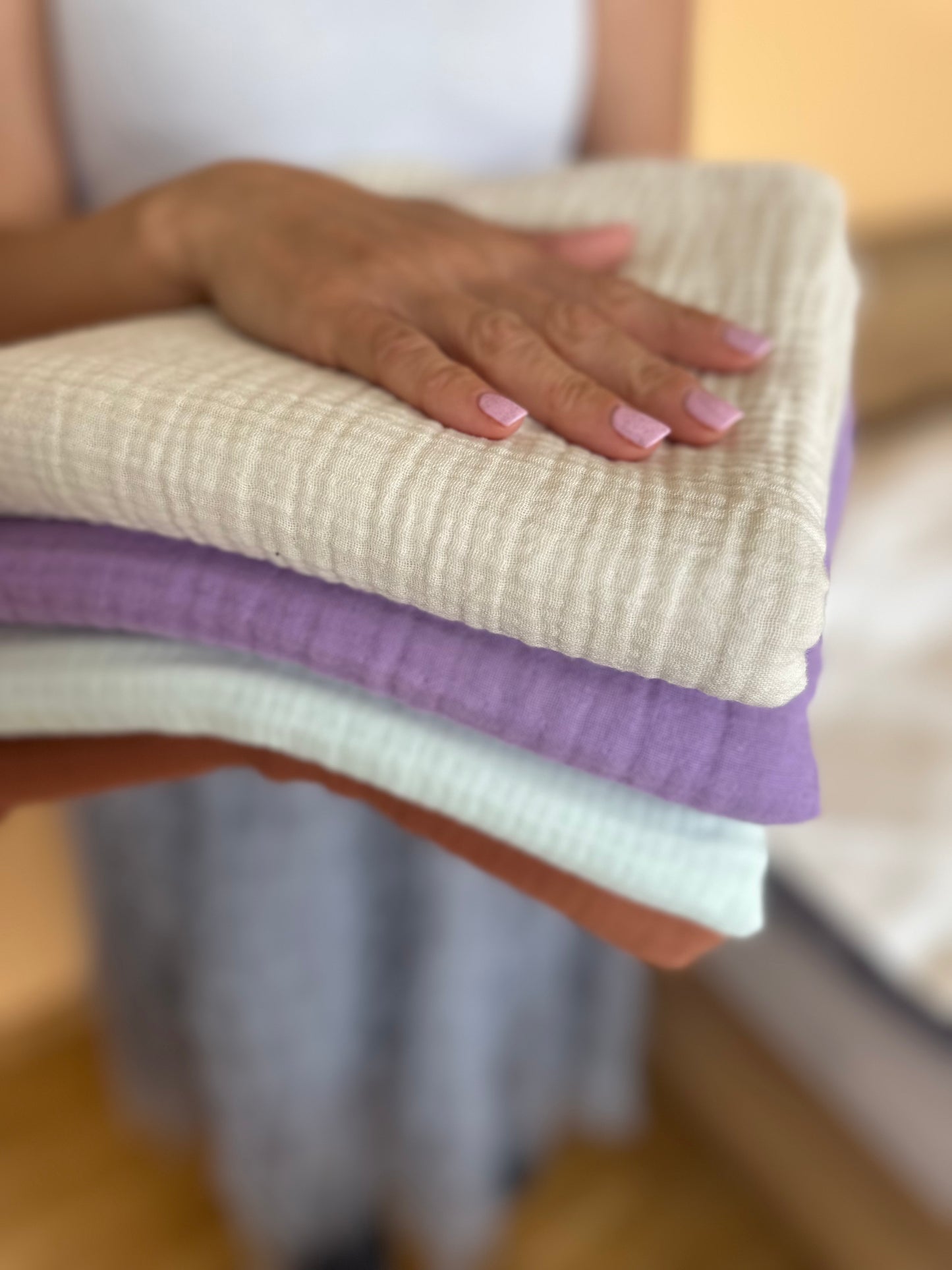 MUSSELIN BABYDECKE 110x110🌿