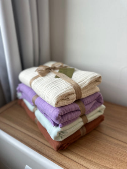 MUSSELIN BABYDECKE 110x110🌿