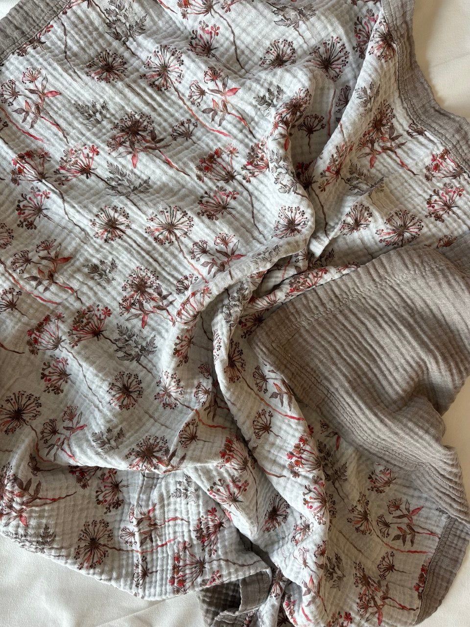 MUSSELIN BABYDECKE DOPPELSEITIG 105x105🌿